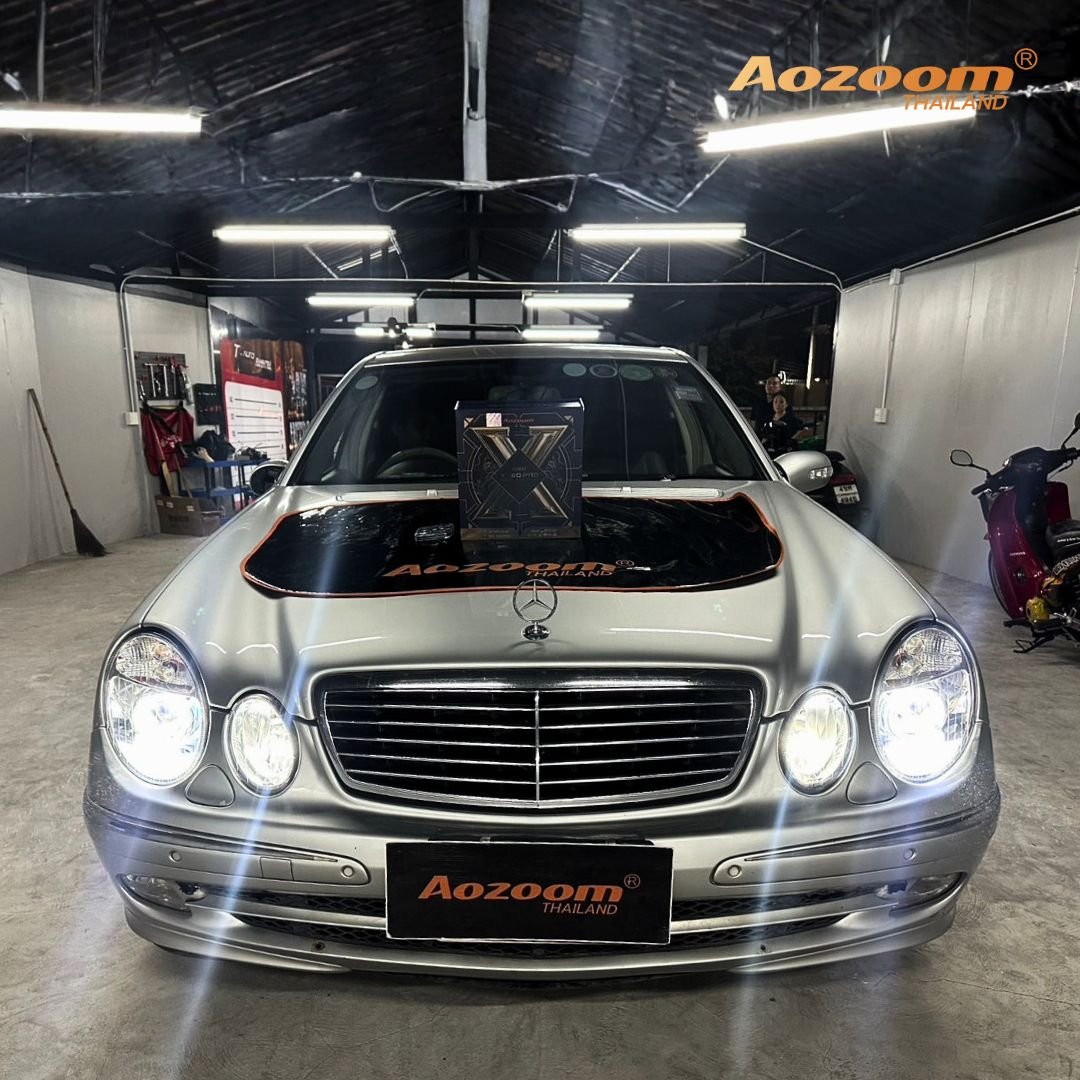 ติดตั้งไฟหน้า Benz ด้วย Aozoom Domax X Pro