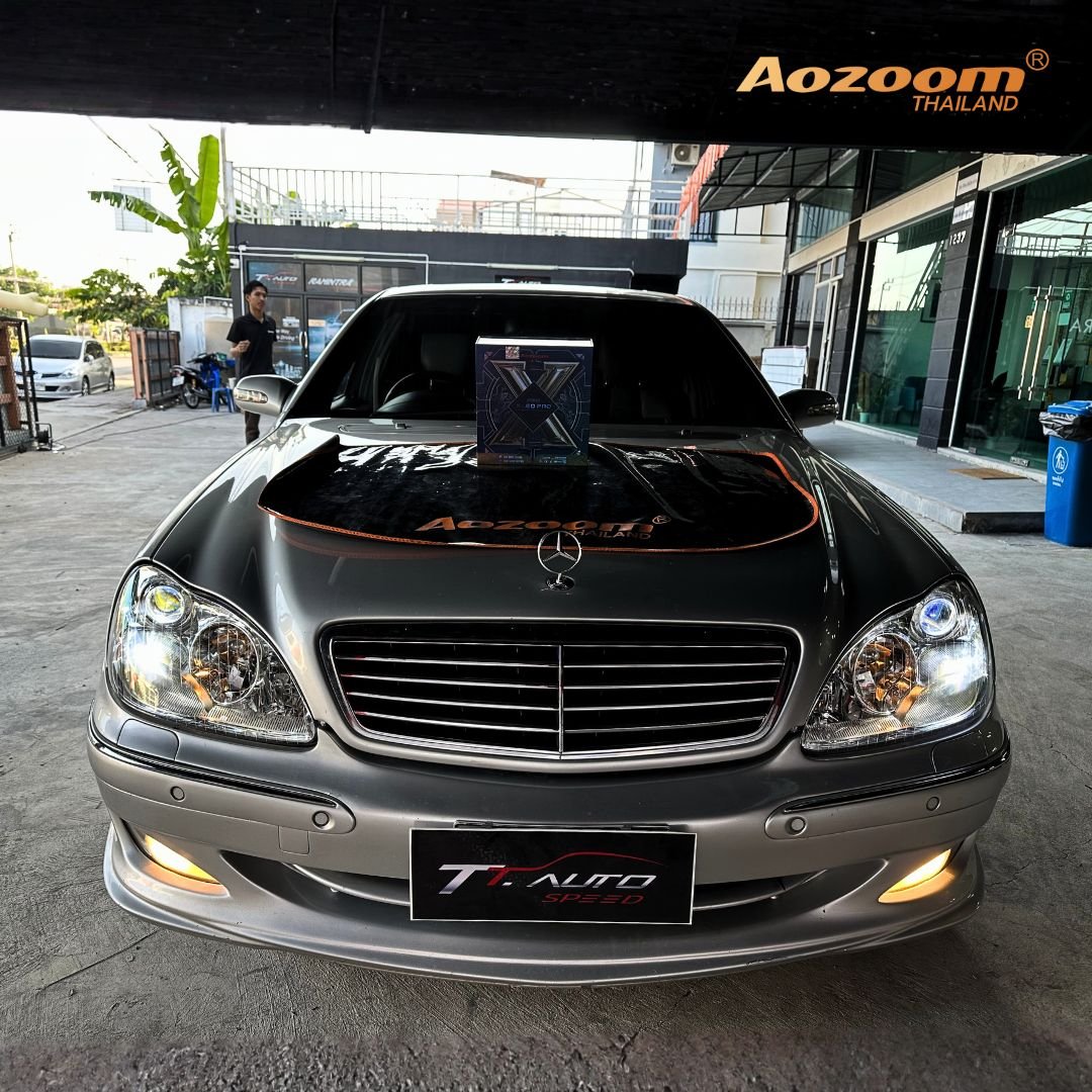 ติดตั้งไฟหน้า Benz ด้วย Aozoom Domax X Pro