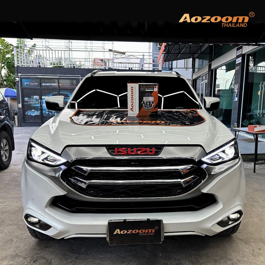 ติดตั้งไฟหน้า ISUZU ด้วย Aozoom SQUARE V3
