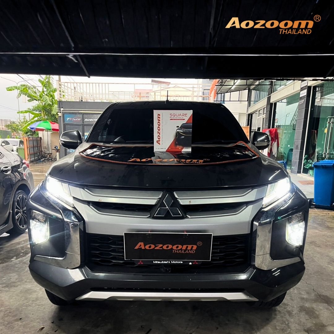 ติดตั้งไฟหน้า Mitsubishi ด้วย Aozoom SQUARE V3