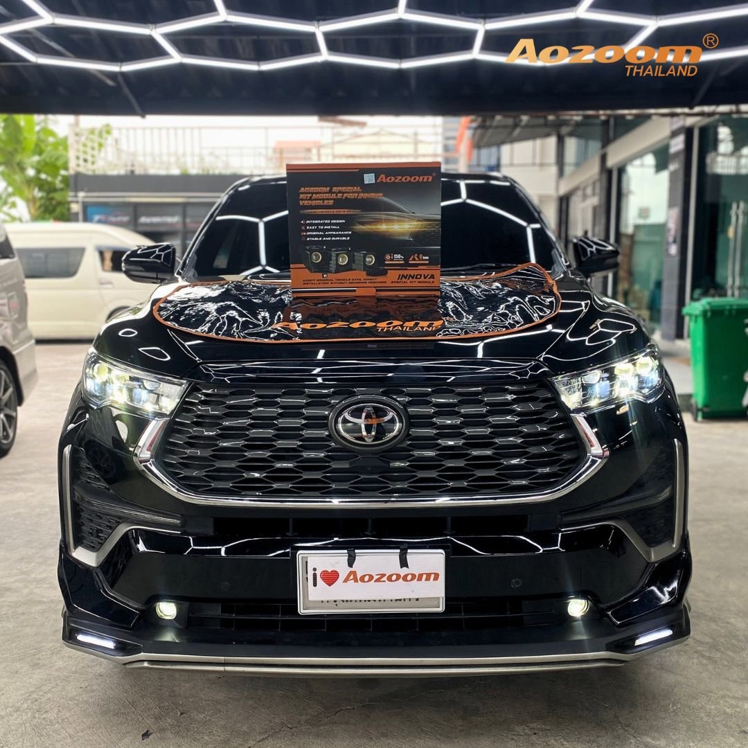 ติดตั้งไฟหน้าตรงรุ่น TOYOTA ด้วย Aozoom TA25 INNOVA