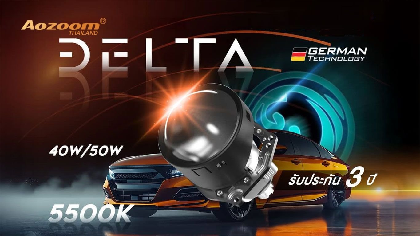 รีวิวเจาะลึก Aozoom DELTA ไฟหน้าโปรเจคเตอร์ Bi-LED