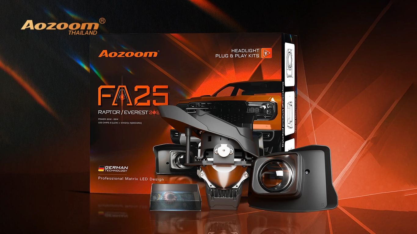 ปกบทความ_Aozoom_FA25_2 รีวิวลึก AOZOOM FA25 | โปรเจคเตอร์ Bi-LED ตรงรุ่น FORD RAPTOR/EVEREST 2022+