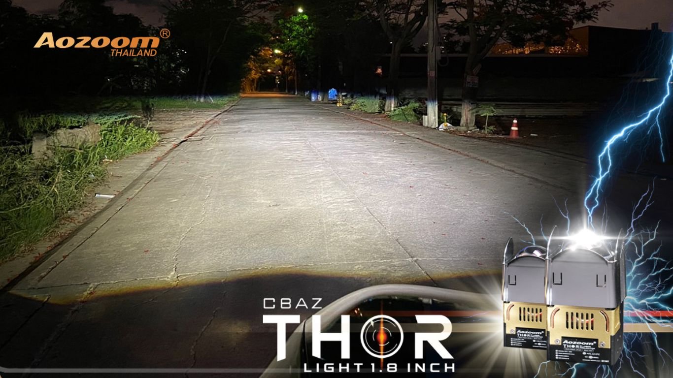 รีวิว AOZOOM THOR | ไฟหน้าโปรเจคเตอร์ Bi-Laser 1.8 นิ้วรุ่นเรือธง