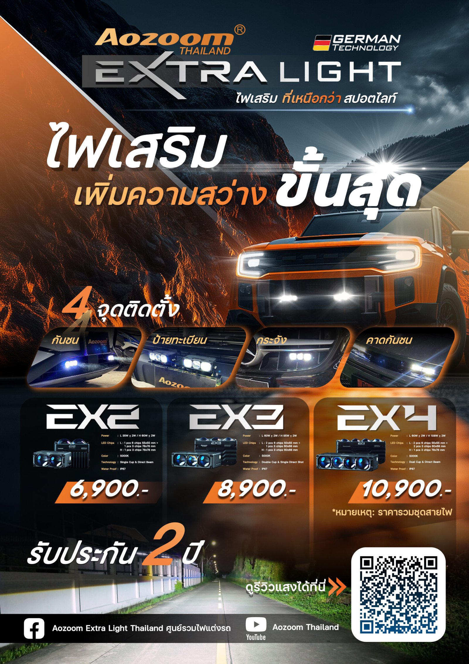ไฟเสริม Extra Light สำหรับรถใน Motor Show 2026 เพิ่มความสว่างและความโดดเด่นของรถยนต์
