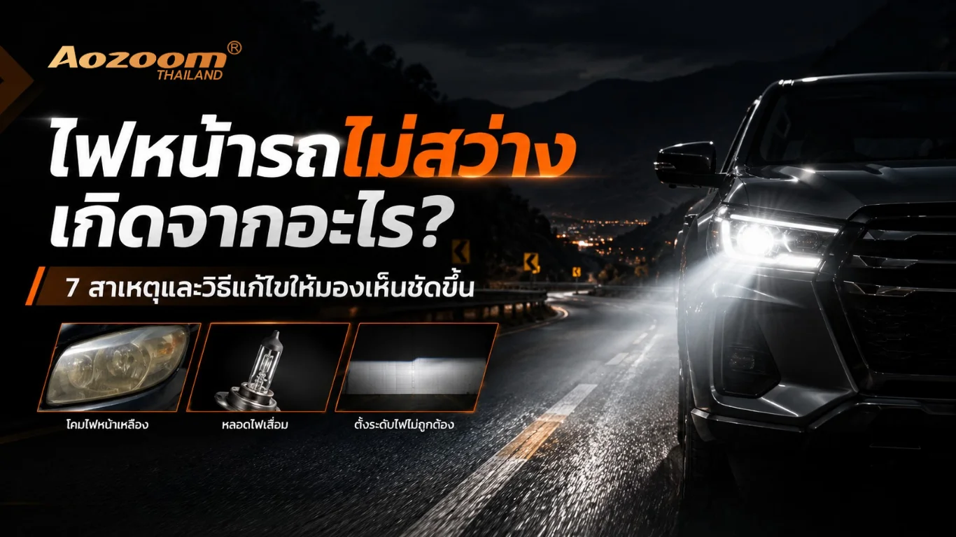 ไฟหน้ารถไม่สว่าง เกิดจากอะไร? 7 สาเหตุและวิธีแก้ไขให้มองเห็นชัดขึ้น